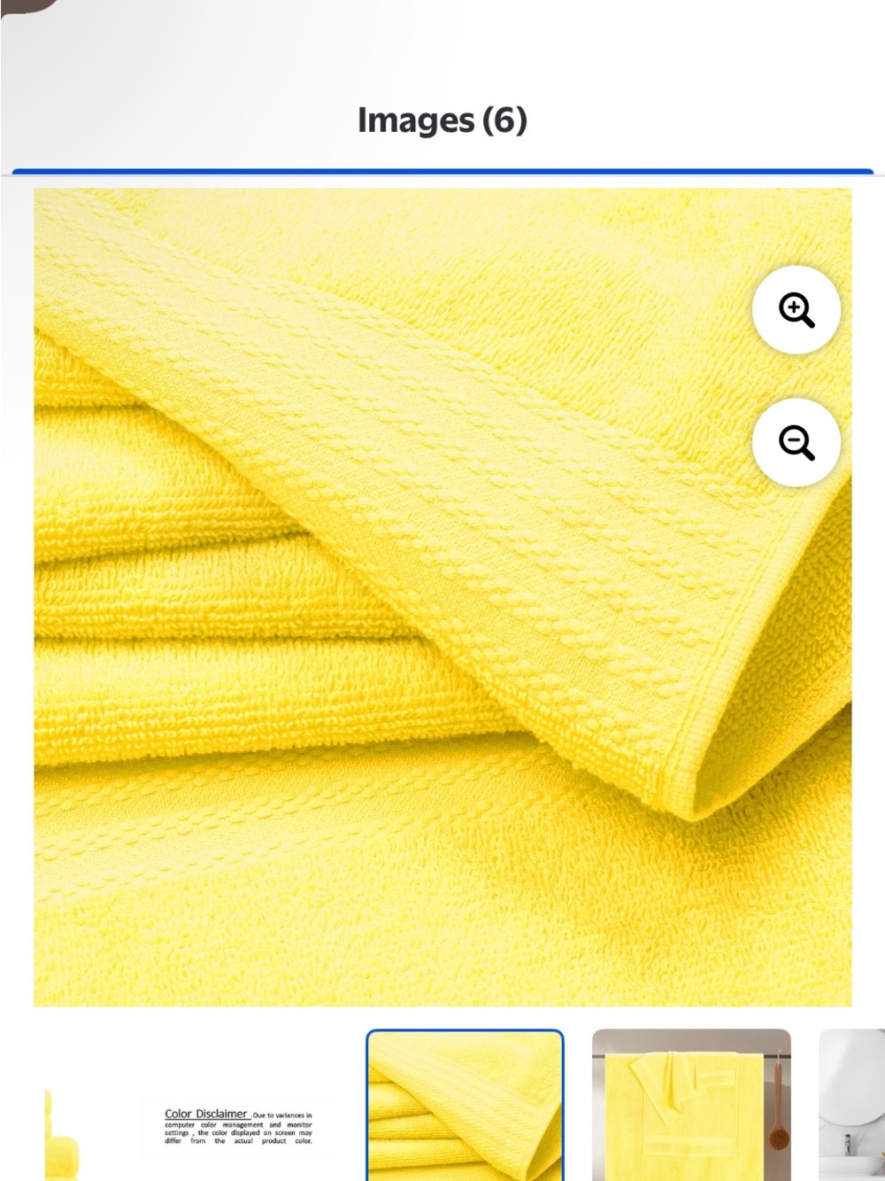 Plush Yellow Bath Towel Set – Ultra Absorbent Everyday Towels - Picture 2 of 3
